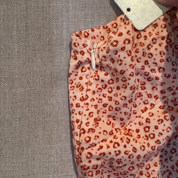 Free People NWT Small Pink Leopard Print Mini Slip Dress Boho Y2K - Picture 6 of 7